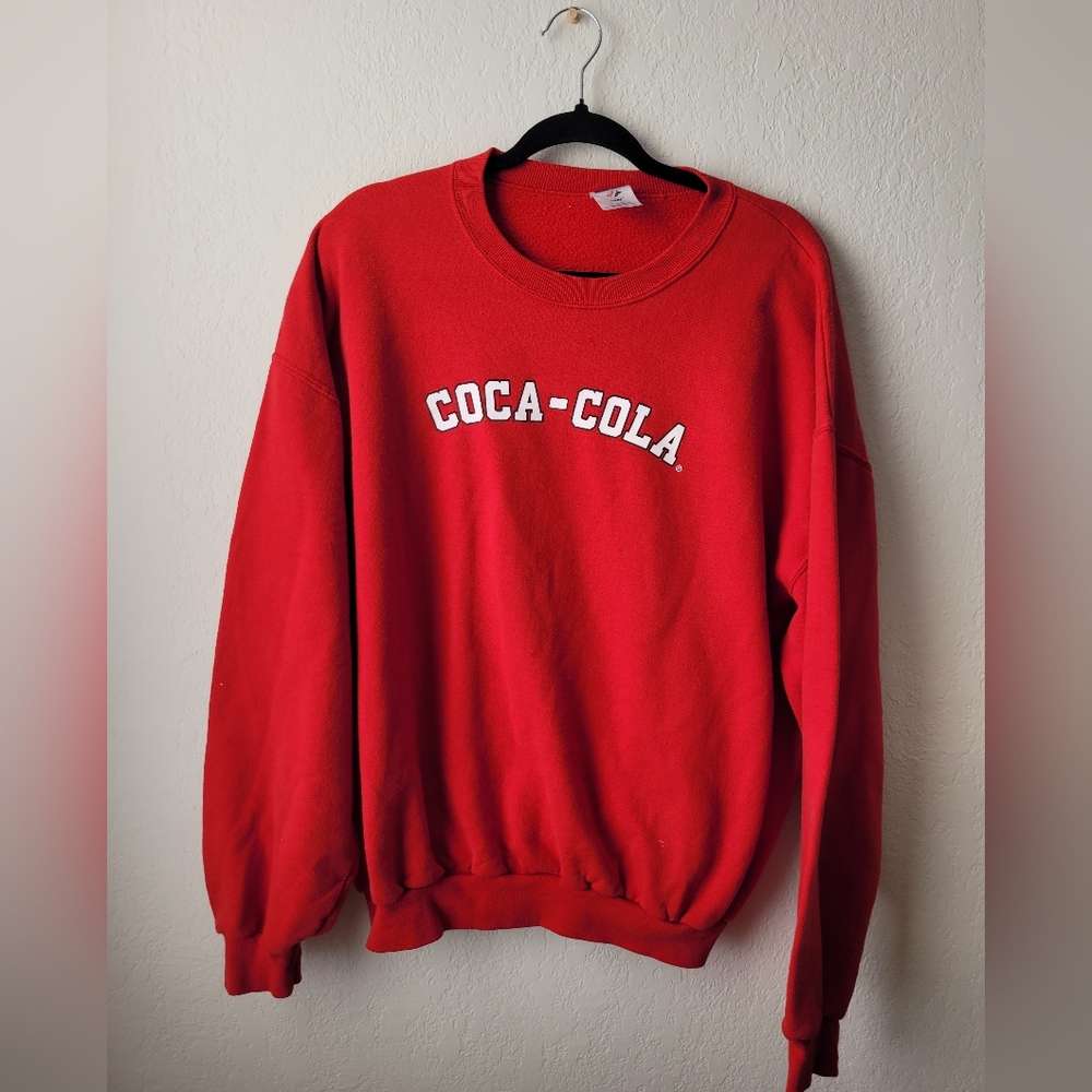 Coca cola red oversized crew neck sweatshirt | size xl